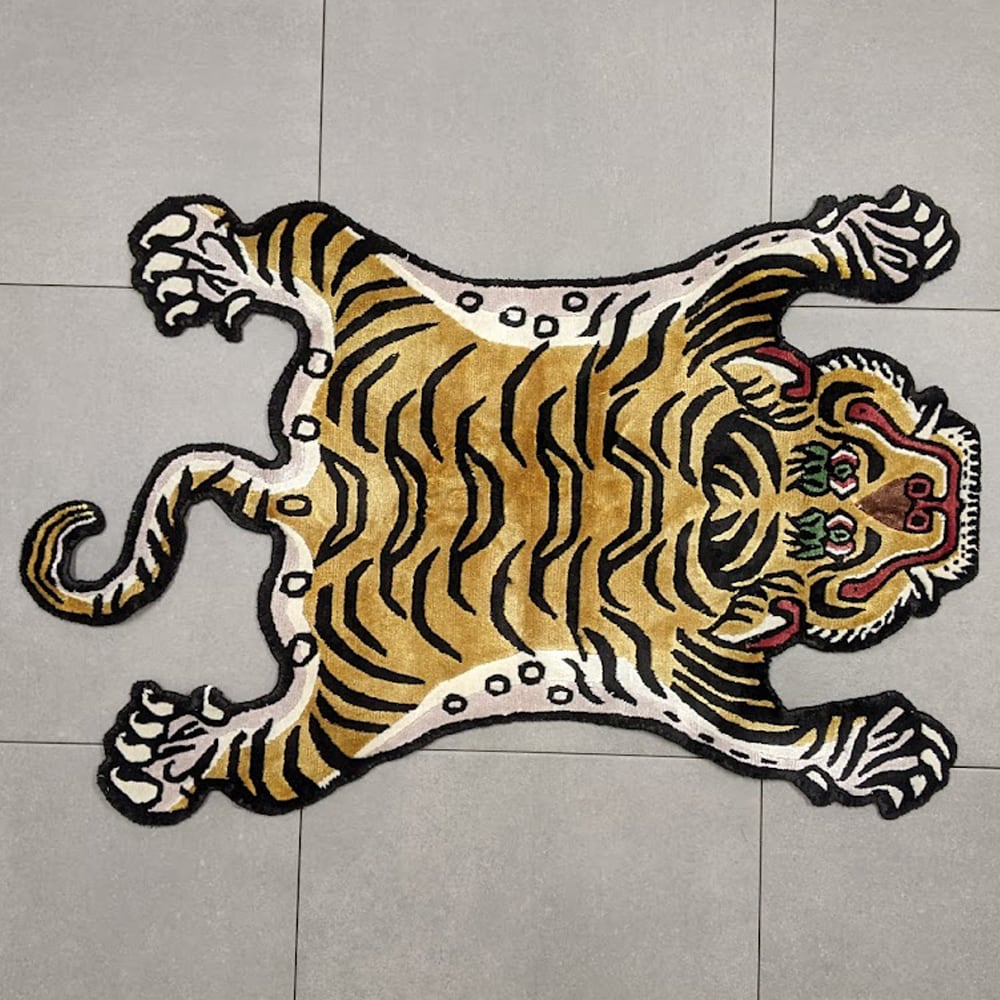 Tibetan Tiger Rug (Sサイズ シルク 019) チベタンタイガーラグ
