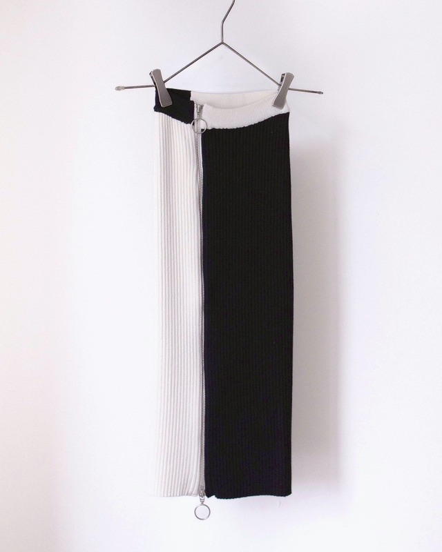 GIU GIU - NONNA ZIP SKIRT "YIN YANG"