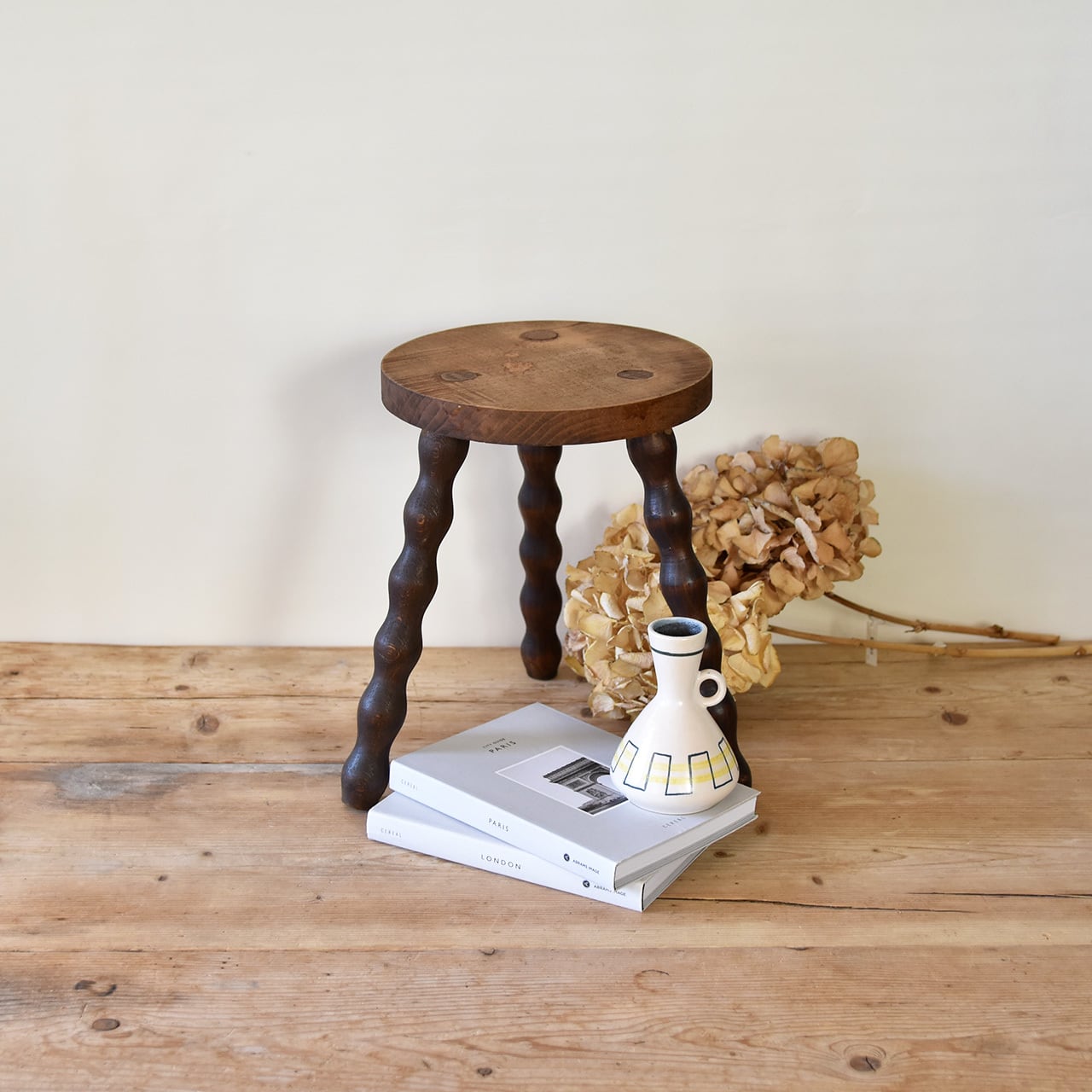 French Stool (3legs) / フレンチ スツール (ミルクスツール) / 2206H
