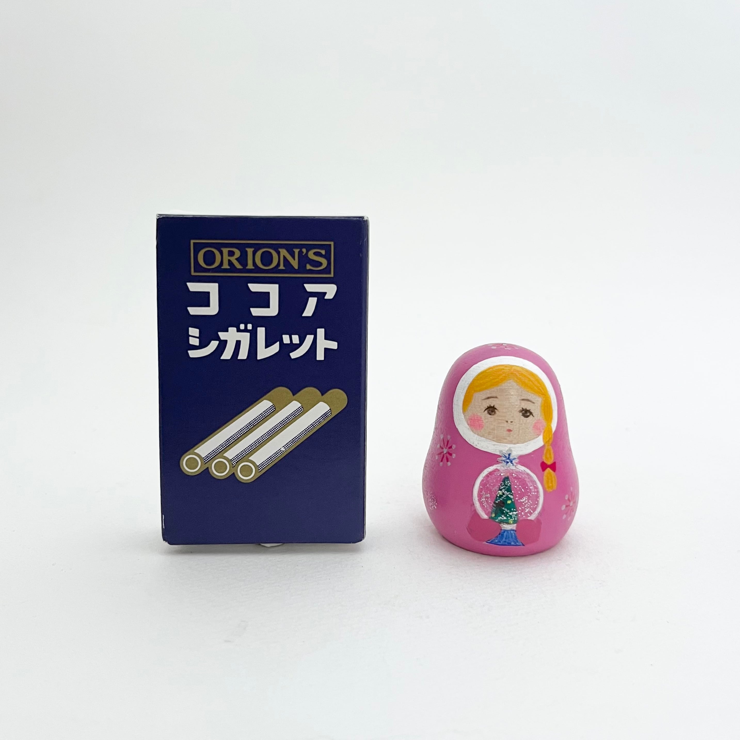 姫だるま（クリスマス/ピンク雪娘）笹原綾工人