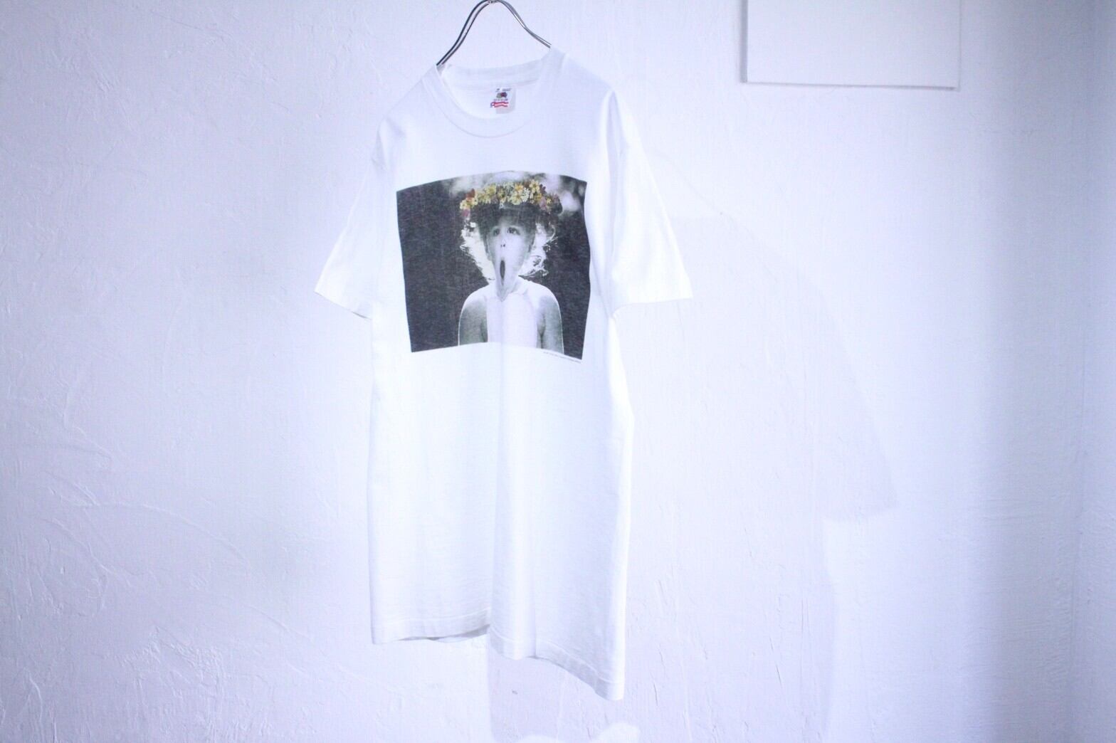 90s (1992) FRUIT OF THE LOOM "Betsy Cameron" OH MY! Print Tee USA製