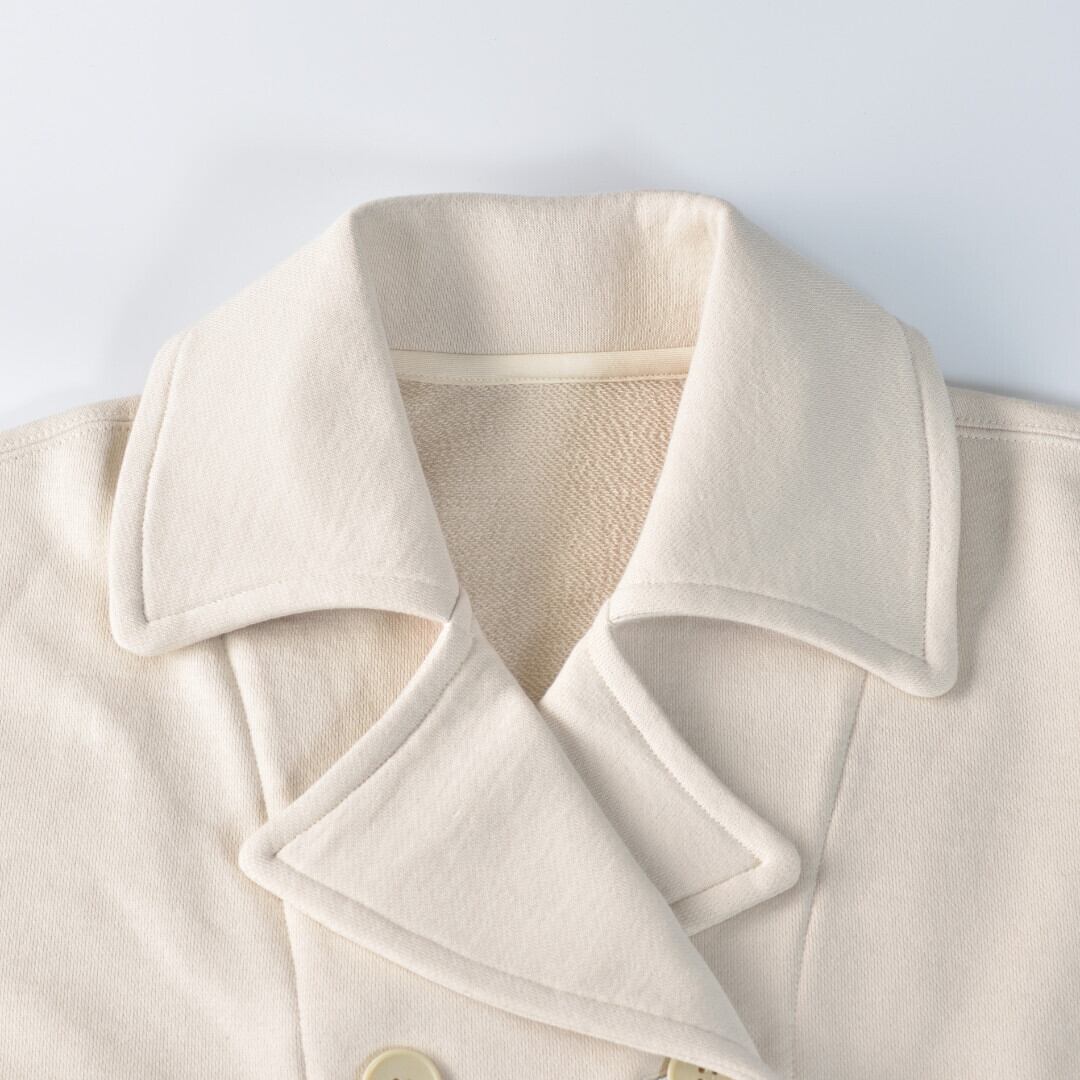 Sarahwear サラウエア 「Jonathan」オーガニックスウェットPコート・キナリ オーガニックコットンを使ったPコート、春までロングシーズンで使えます。【送料無料】