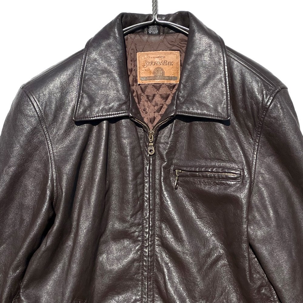 90s luna mattino zip short leatherjacket-