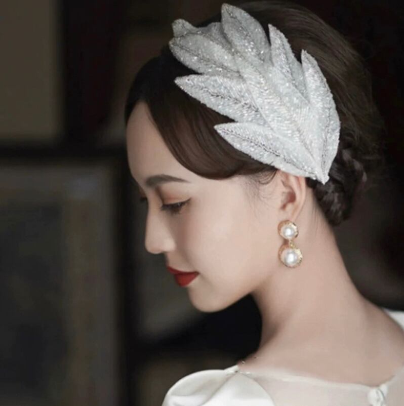 headband with feather design 【m54】