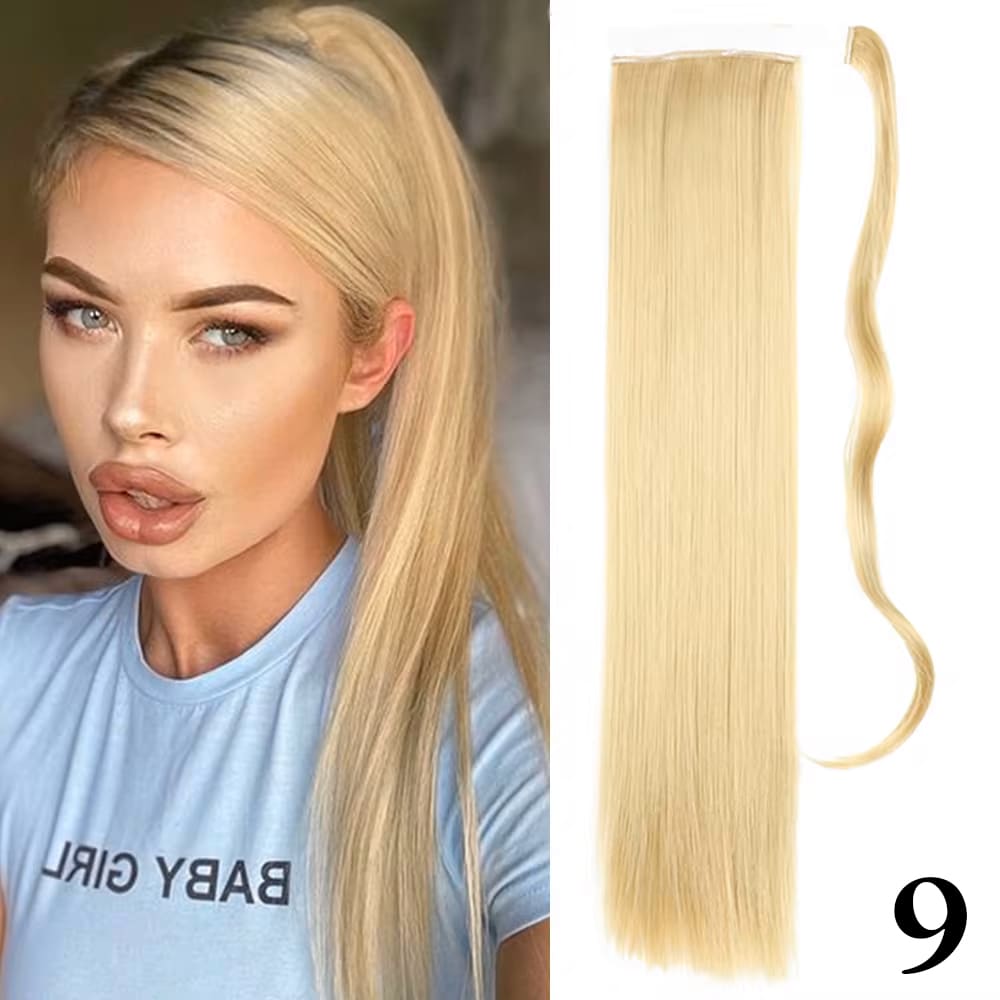 全24色 85cm ポニーテール 隠しエクステ付き クリップ 部分ウィッグ