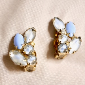 Givre glass clip-on earrings