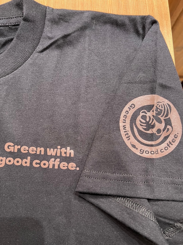 Green with good coffee Staff T shirts（ブラック日本サイズM）