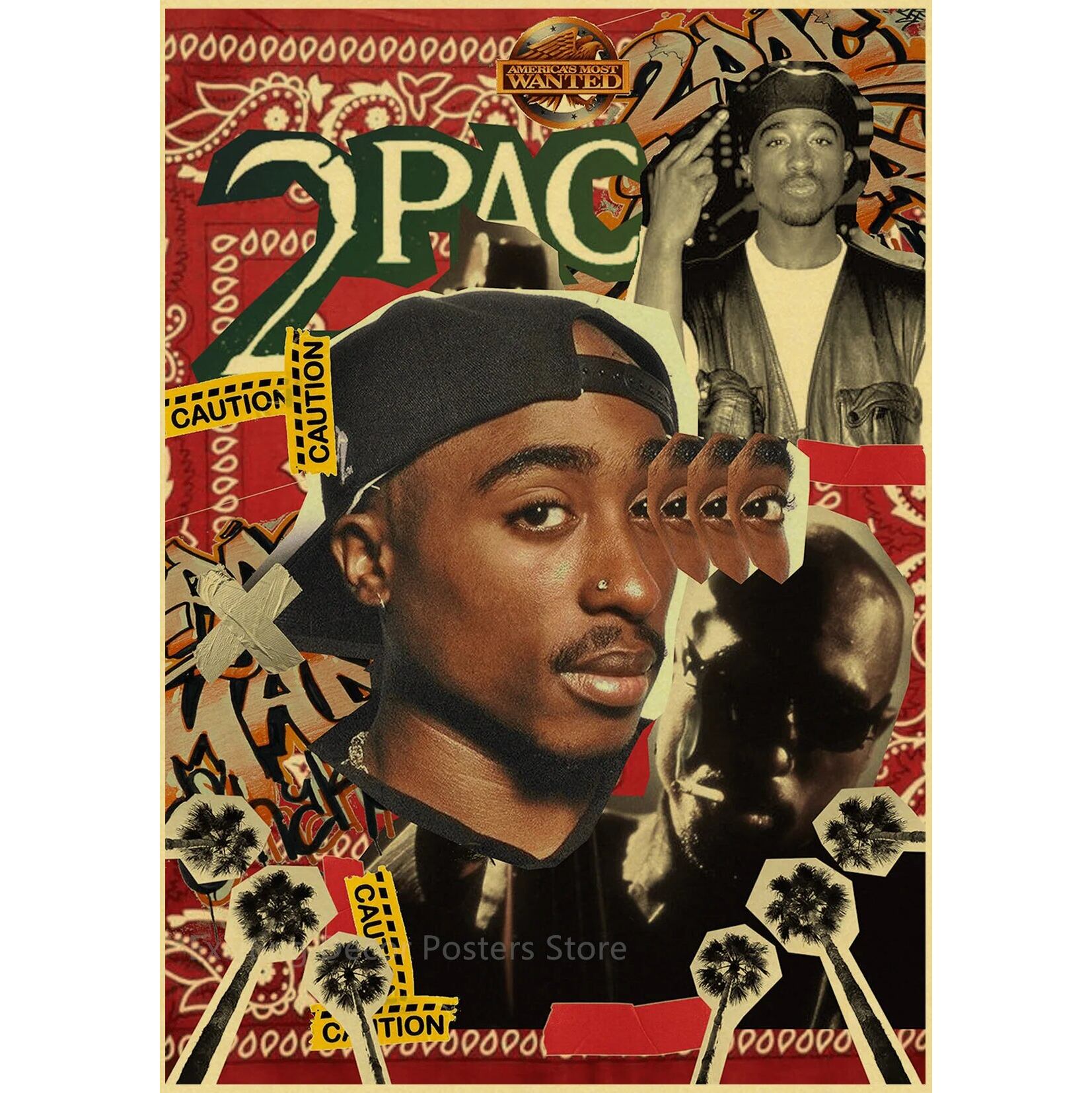 2PAC あまい ポスター カルフォルニア 西海岸 HIP HOP 420 weed