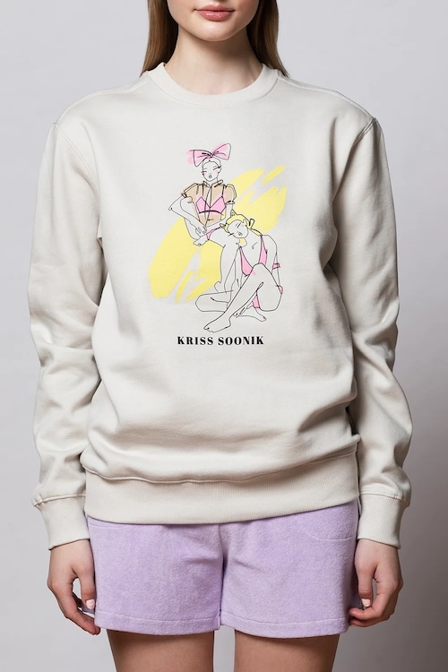 Siesta Cats Sweatshirt - Cream