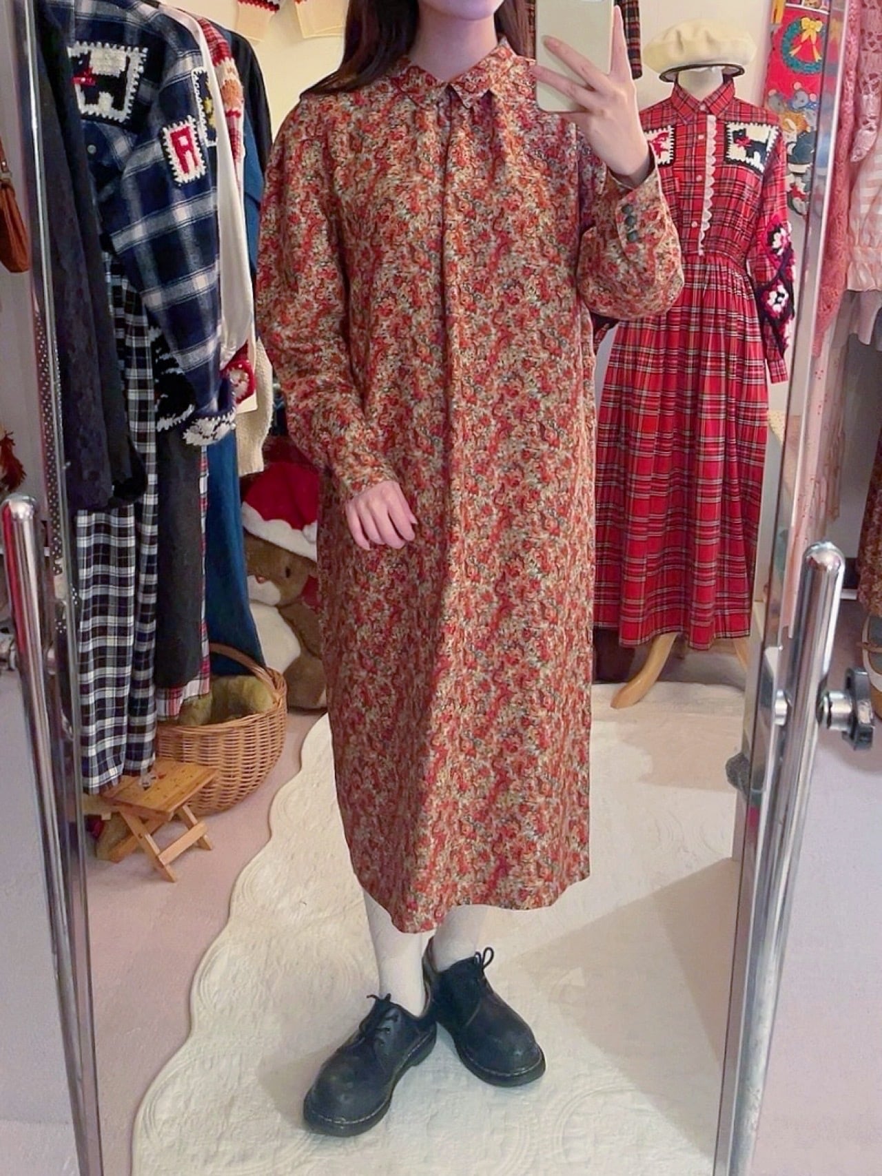 mini rose gather one-piece