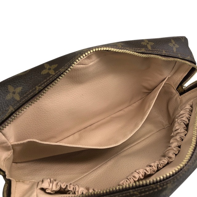 LOUIS VUITTON ルイヴィトン モノグラム クラッチバッグ ブラウン PVC レザー トゥルーストワレット vintage ヴィンテージ オールド ptjznr