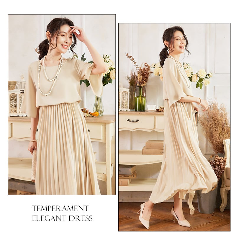 即日配送 送料無料 フォーマル プリーツ ワンピース セレモニー