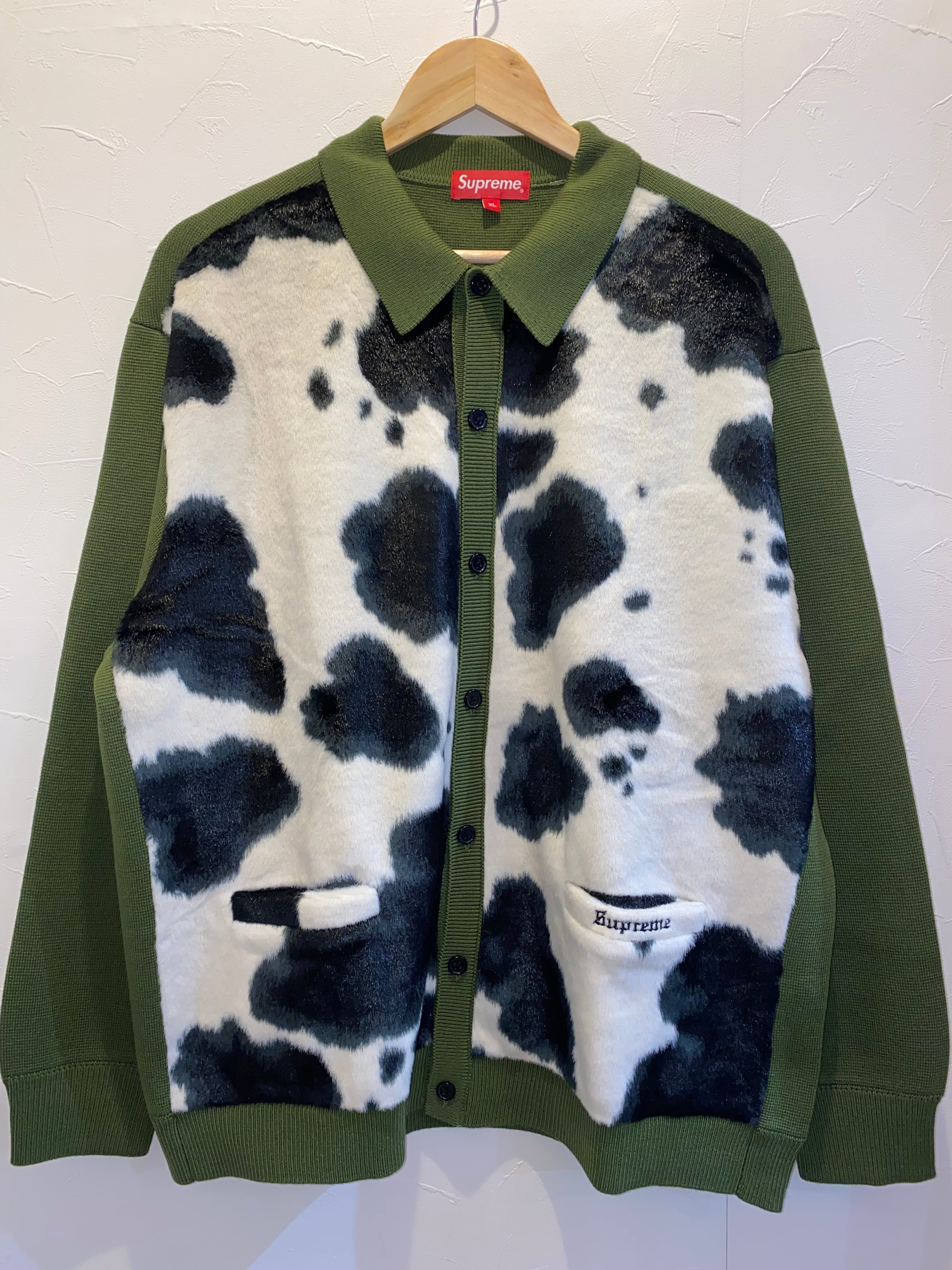 Supreme Cow Print Cardigan XL グリーン