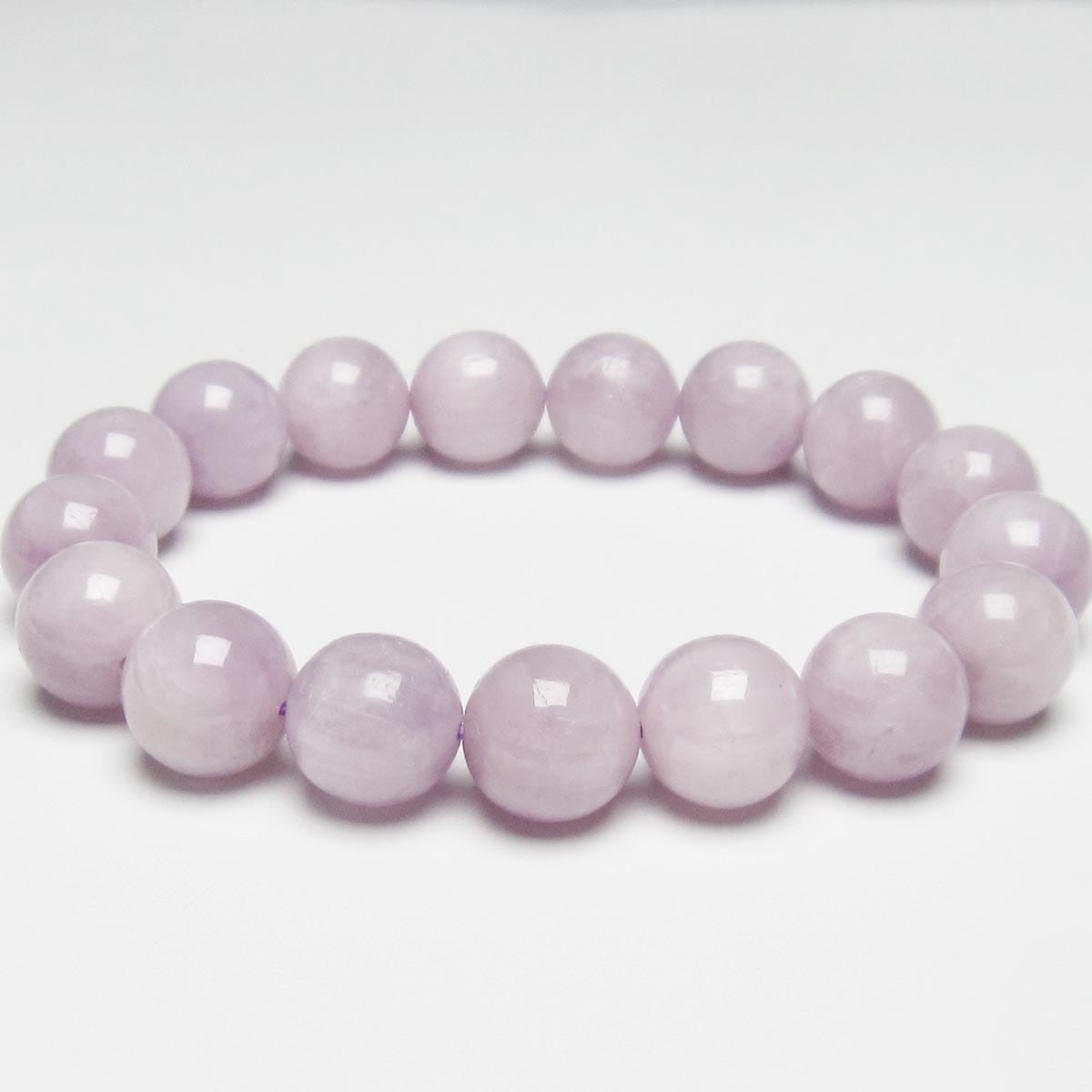 クンツァイト ブレスレット 12mm ミルキークンツァイト 一点物 おまかせ便 111-19699
