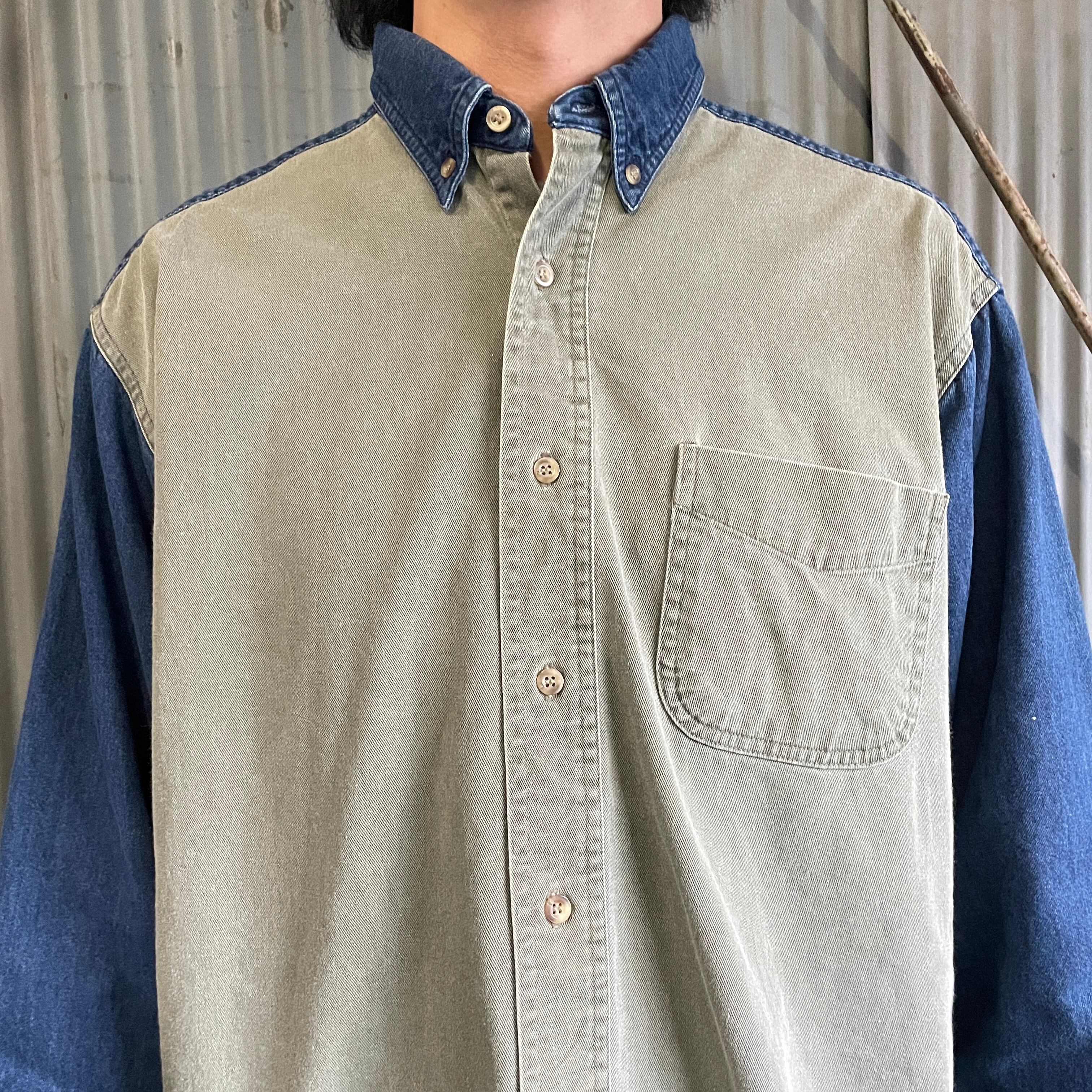 人気】ウールリッチBDシャツ薄茶レザーロゴ刺繍メンズLパワー 人気】ウールリッチBDシャツ薄茶レザーロゴ刺繍メンズLパワー