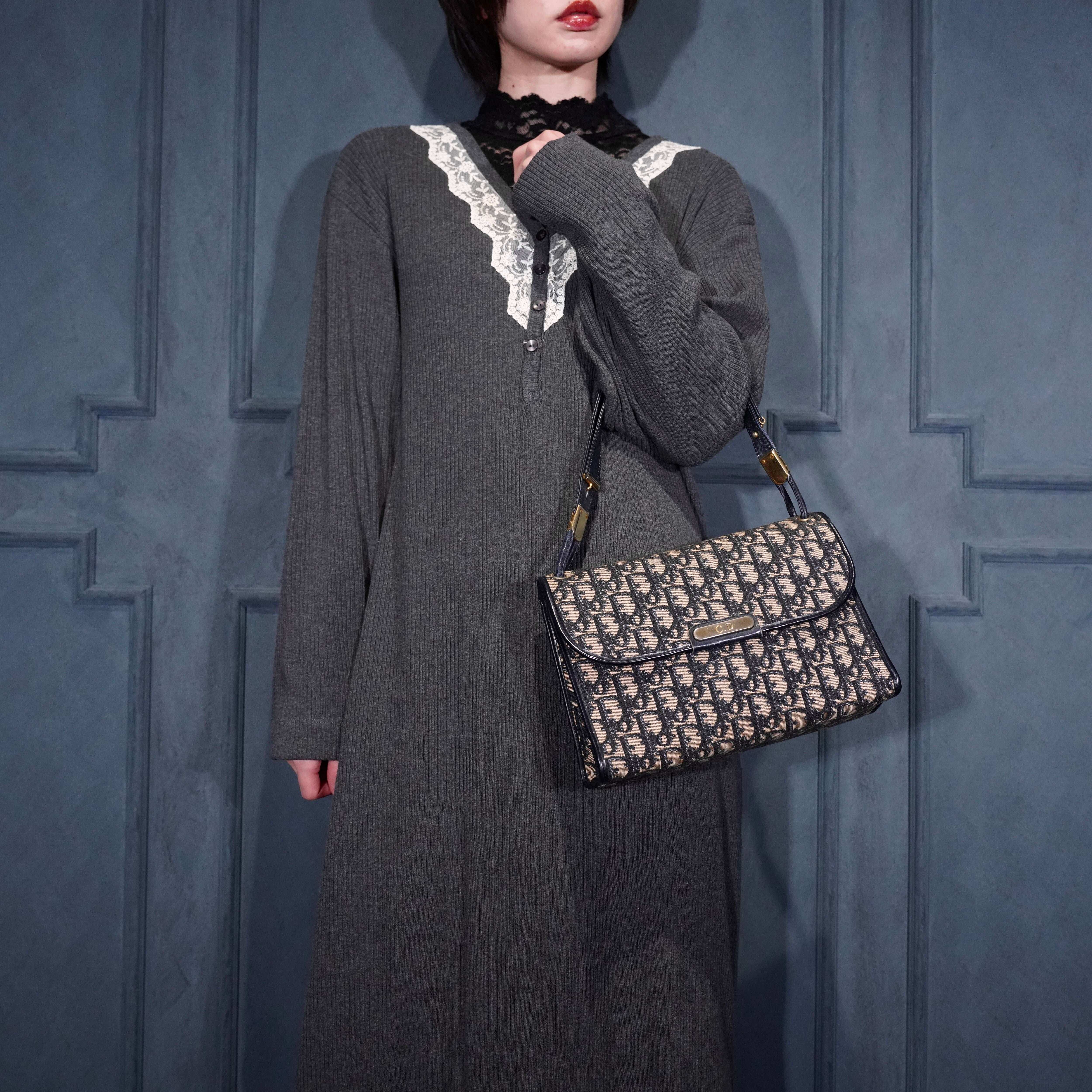 Christian Dior TROTTER LOGO DESIGN SEMI SHOULDER BAG/クリスチャン