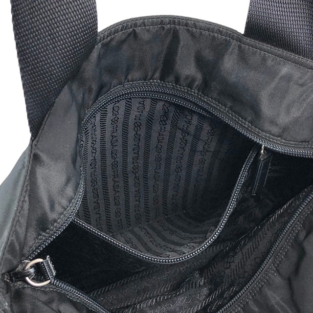 PRADA プラダ ハンドバッグ ブラック トライアングルロゴ ナイロン トートバッグ vintage ヴィンテージ オールド ij43tr