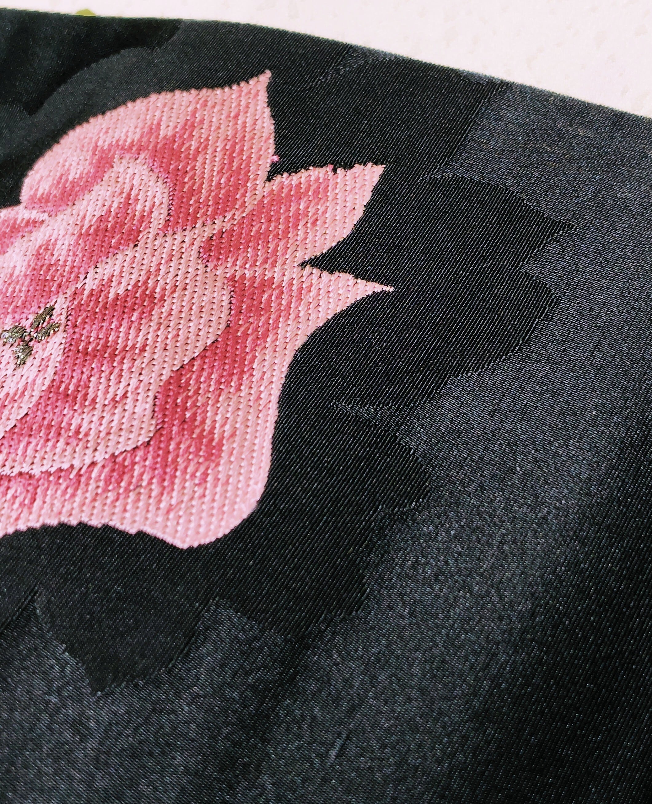 薔薇柄の八寸名古屋帯 | リサイクル着物 菅野