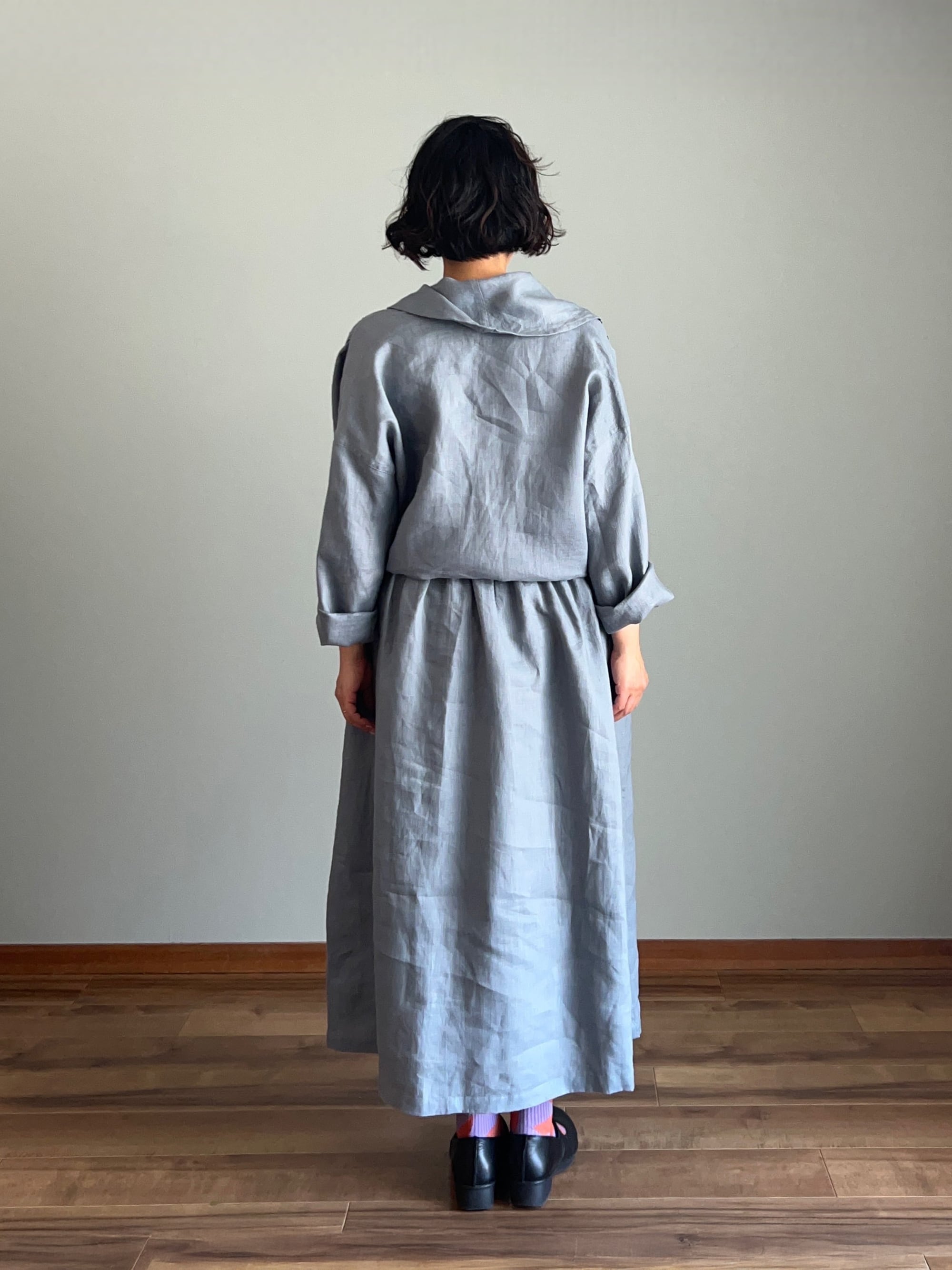 ショールカラーワンピース | nuu