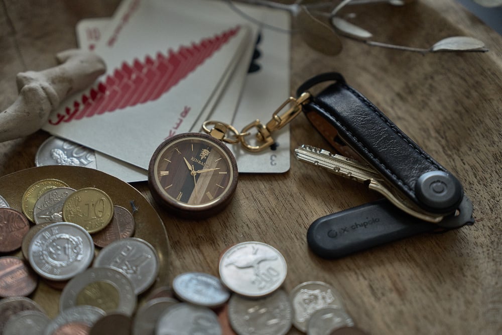 EINBAND Wood Pocket Watch 木製懐中時計 36mm Sandal Wood文字 EINBAND Wood Pocket Watch 木製懐中時計 36mm Sandal Wood文字
