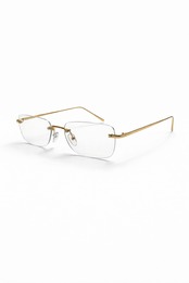Rimless Straight Sunglasses - clear/gold（58）