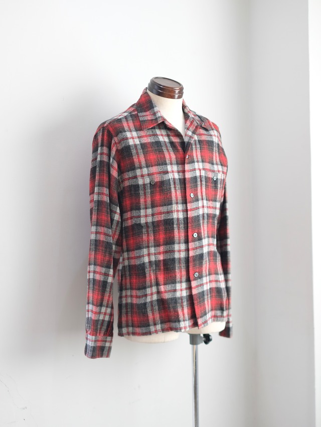 60's VANHEUSEN wool acryl shirt