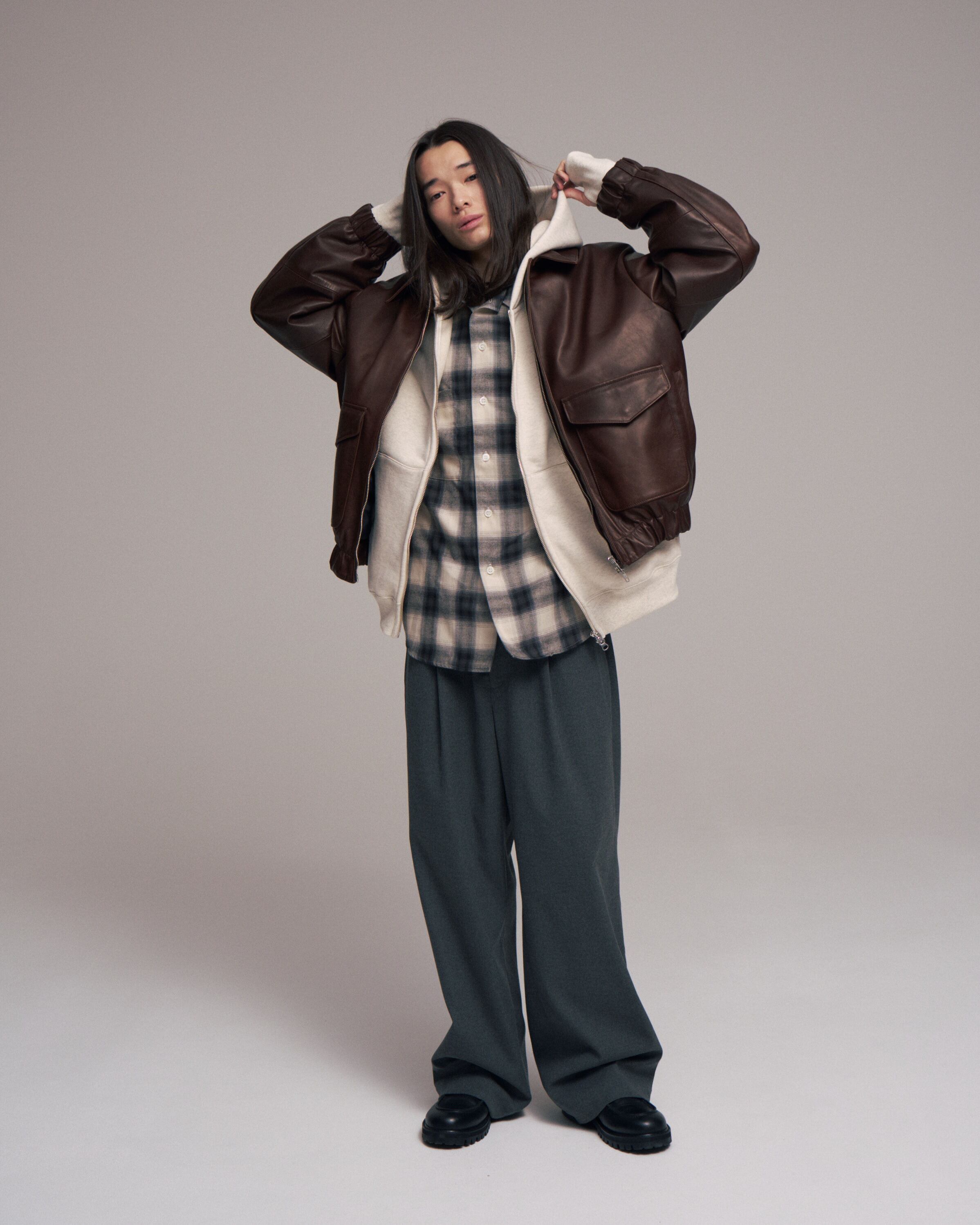 superNova. Leather flight jacket - Horsehide/Brown | novastore