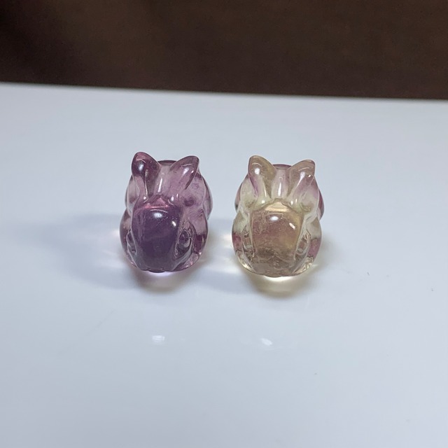 10.ペアうさちゃん･フローライトうさぎ