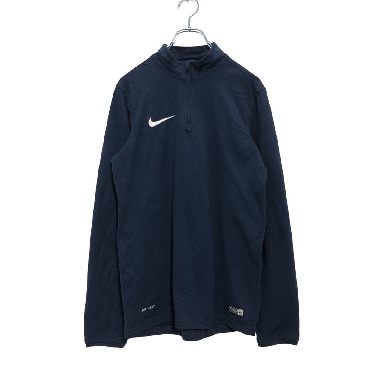 NIKE DRI-FIT ハーフジップ ジャージ Sサイズ ナイキ スポーツ 紺 