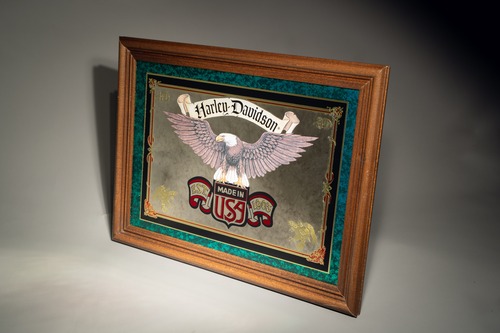 Official Harley Davidson Vintage Mirror Sign