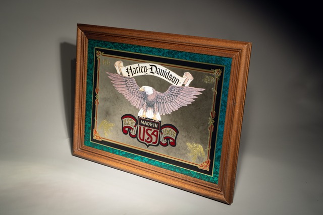 Official Harley Davidson Vintage Mirror Sign