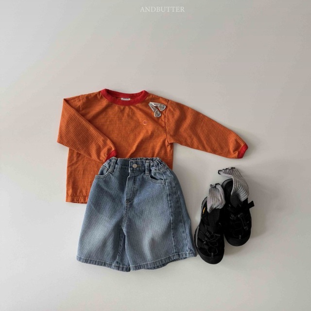 《送料無料》予約:ジェリーバイカラーT【ANDBUTTER】