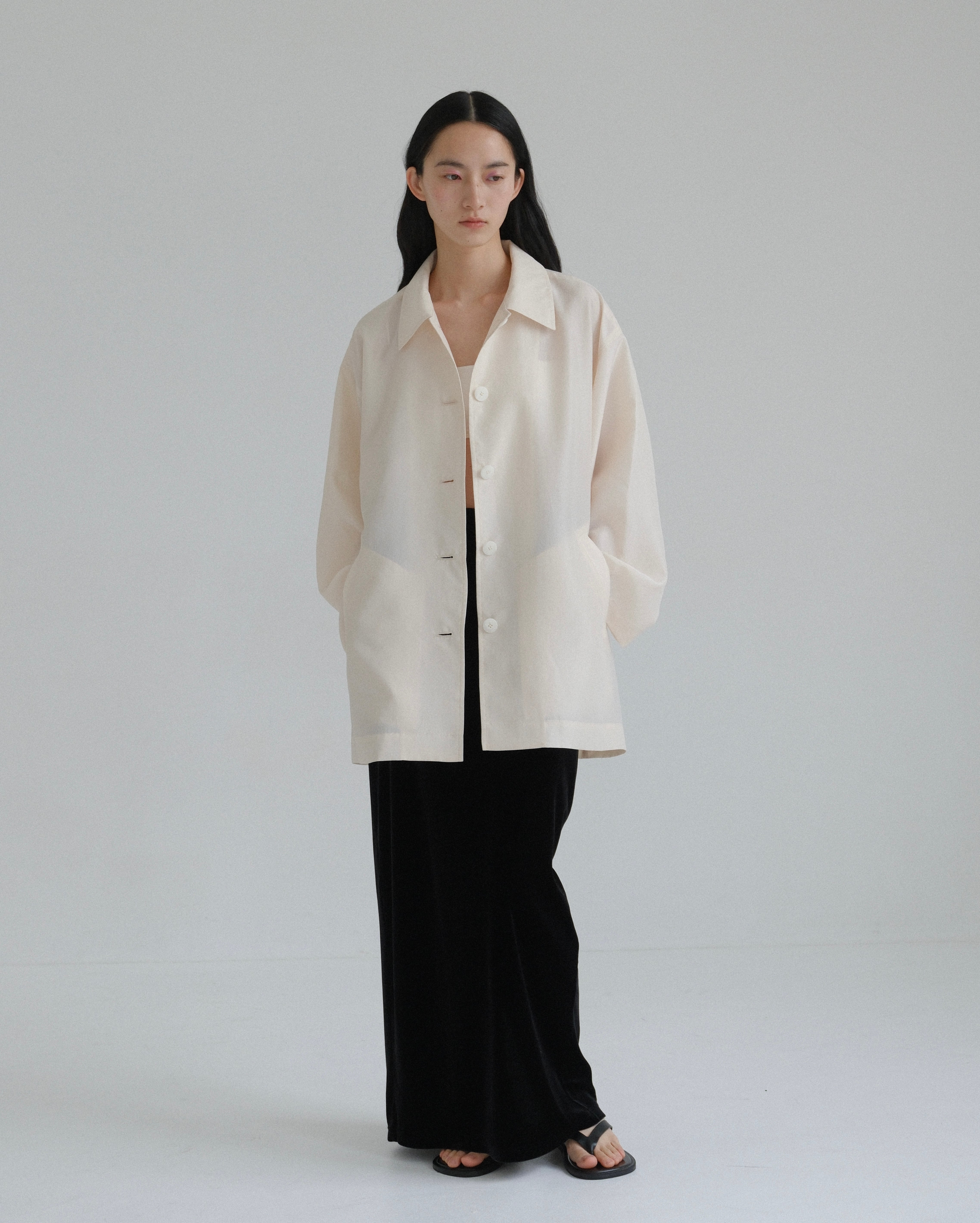 aere vintage satin coat ホワイト36 White Swan 1964 Women's Lab Coat | Lab Coats