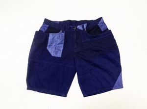 20SS 硫化染めクレイジーパターンストライプショートパンツ / Sulfide dyeing crazy pattern short pants