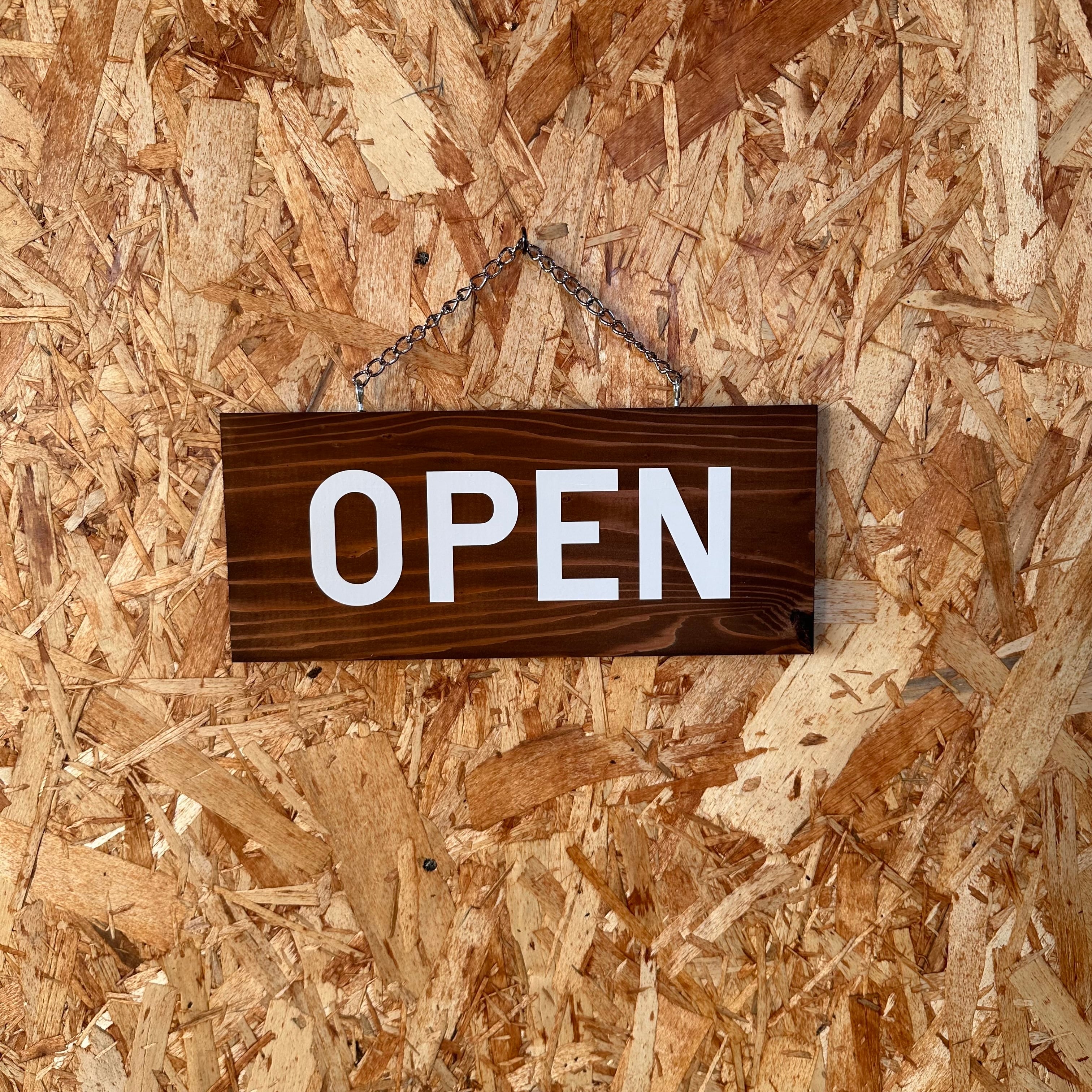 OPEN / CLOSEDサイン 木製看板 オープン看板 営業中看板 裏表