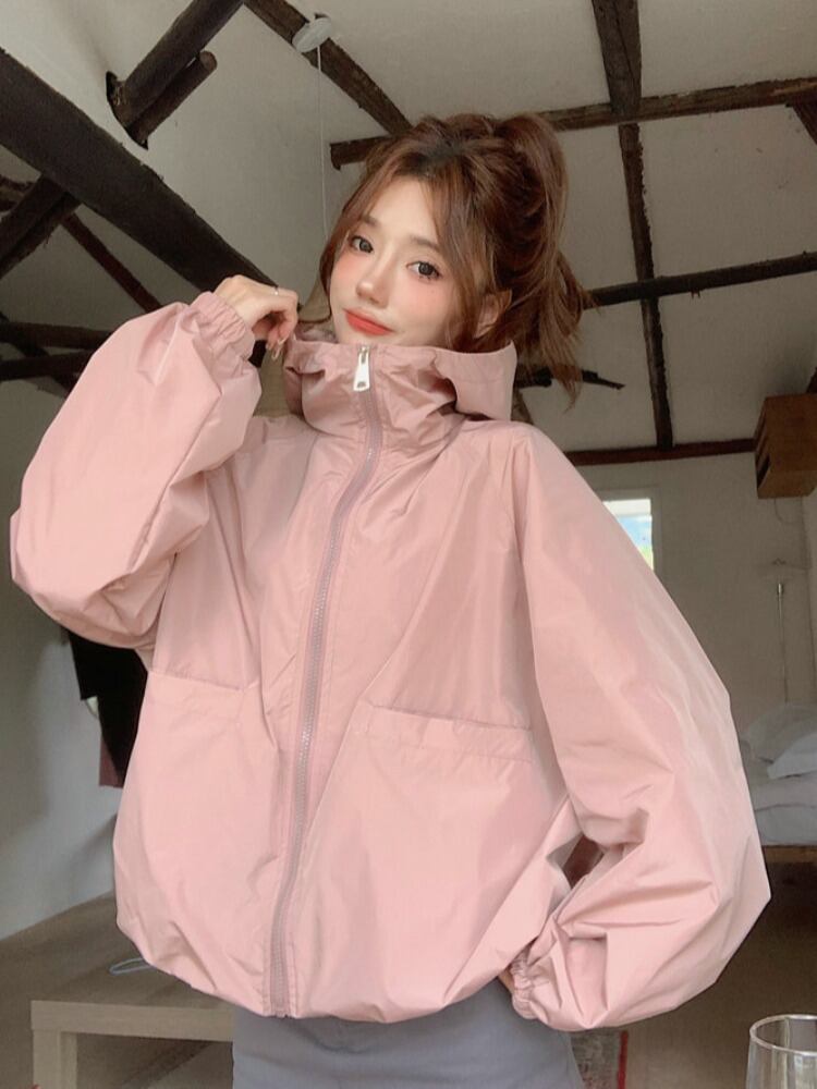 初回送料無料 春夏新作レディースファッション カジュアル フード付き ジャケット 人気 上着