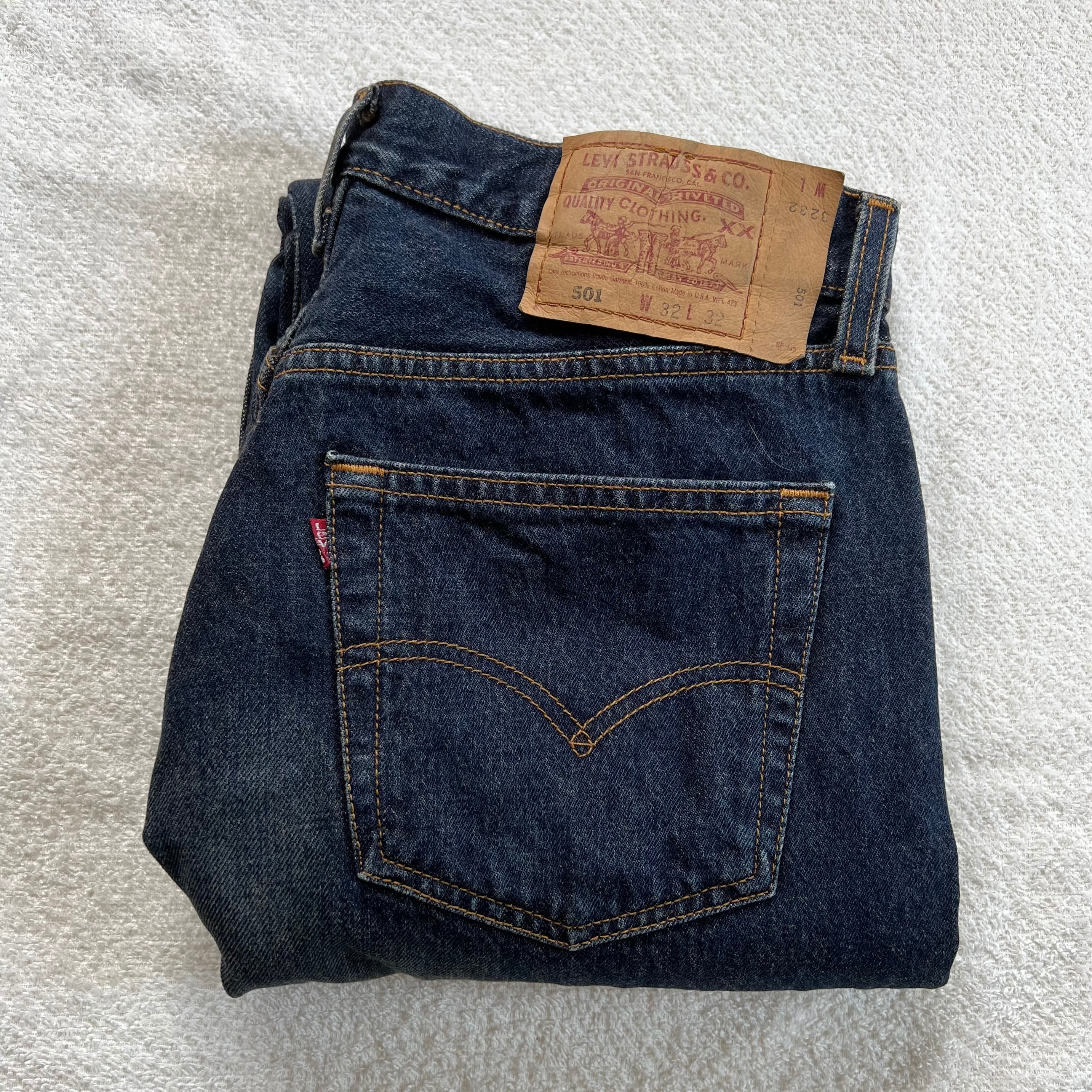 Levi's 501 USA製 W32 リーバイス デニム ジーンズ 濃い 色落ち | 古着