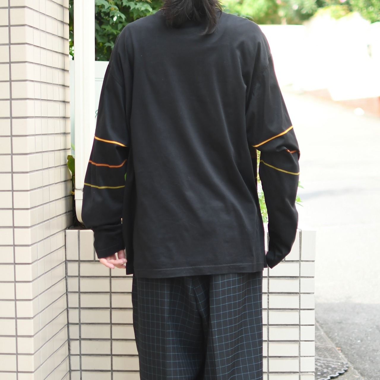 maple design long sleeve polo shirt