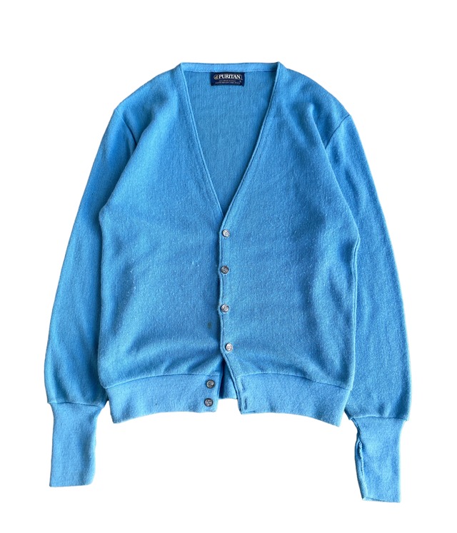 Vintage 80s Acrylic Cardigan -Sky blue-