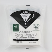 アバカプラス 円すいコーヒーフィルター 1杯用 100枚入 ホワイト APC1-100W