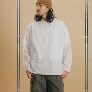 アルチザンストライプ・プルオーバーシャツ A2136