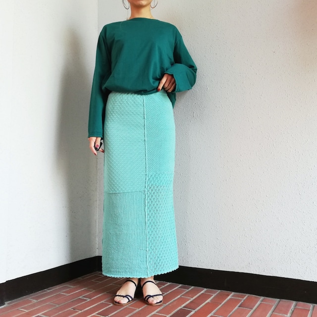 THE SHINZONE(PATCHWORK KNIT SKIRT)