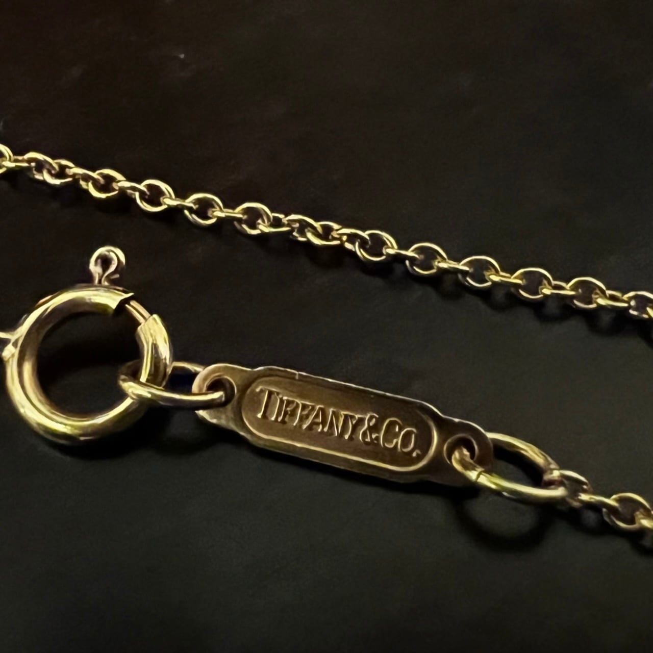 OLD TIFFANY & CO. Peace Sign 18K Gold Charm Necklace | オールド