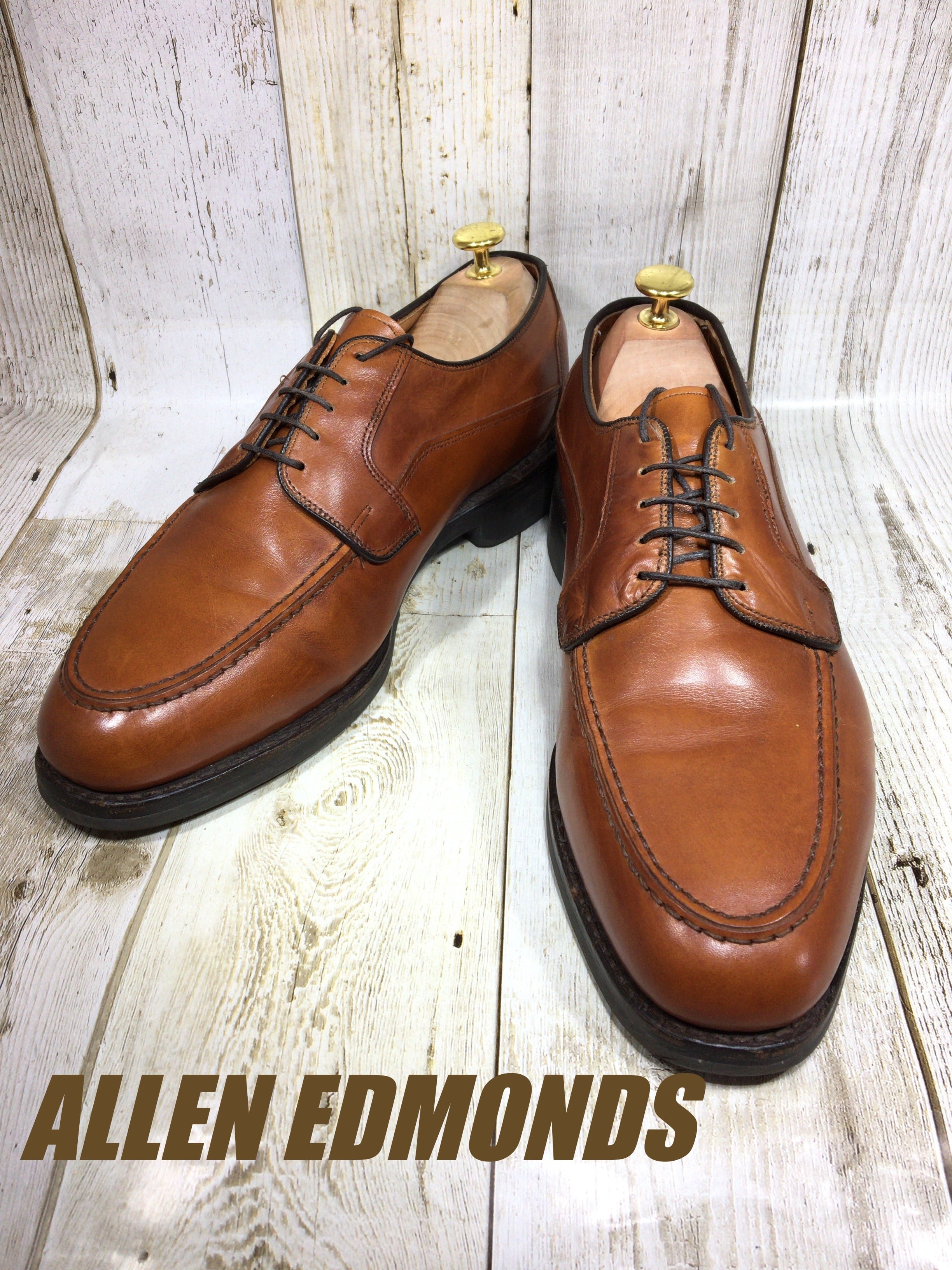 レザー色アレンエドモンズ ALLEN EDMONDS PARKWAY Uチップシューズ USA製 US9 1/saa009751