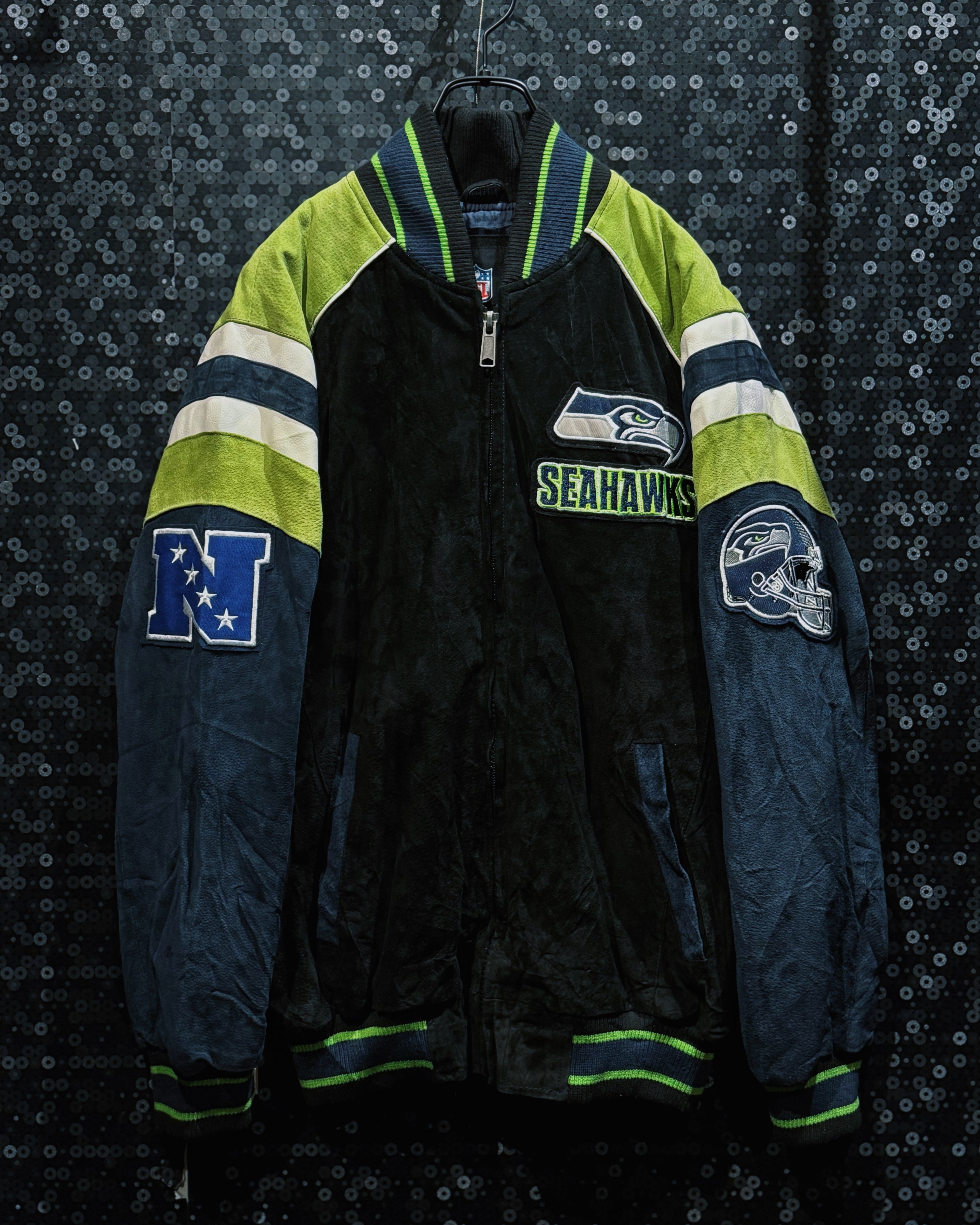 【AEIEM】NFL Seattle Seahawks multi patch varsity jacket