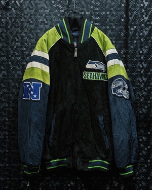 【AEIEM】NFL Seattle Seahawks multi patch varsity jacket