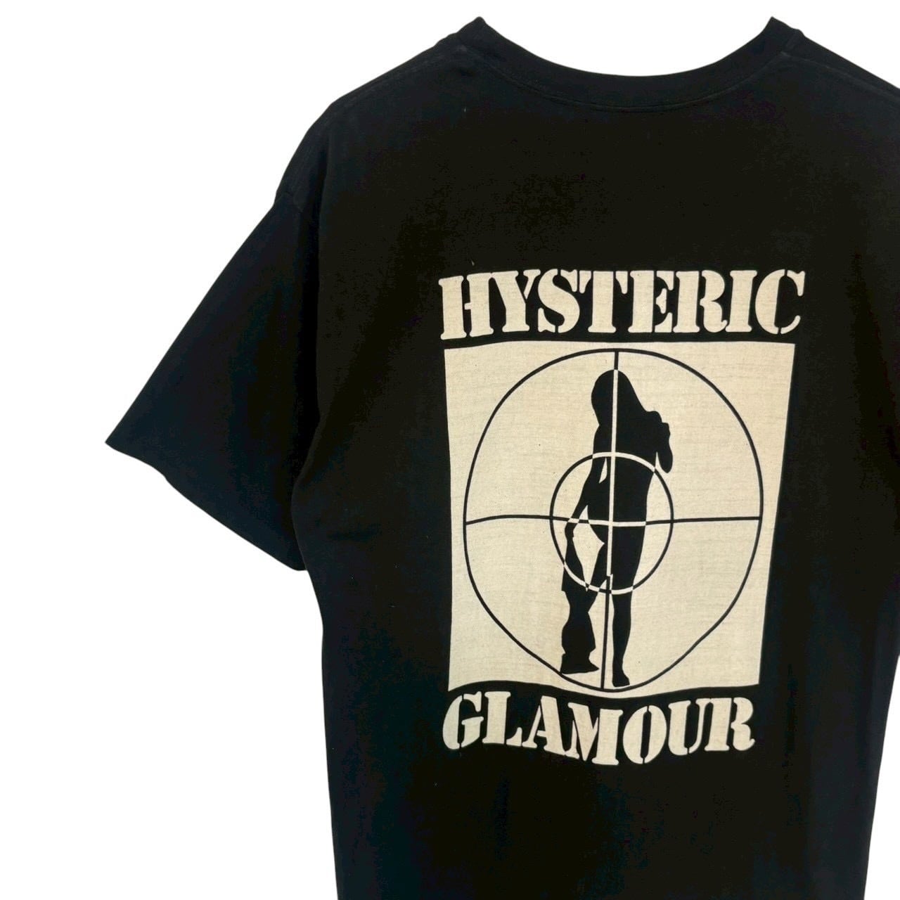 HYSTERIC GLAMOUR Tシャツ ブラック メンズ Sバックプリント HYSTERIC GLAMOUR ヒステリックグラマー Tシャツ M バックロゴ