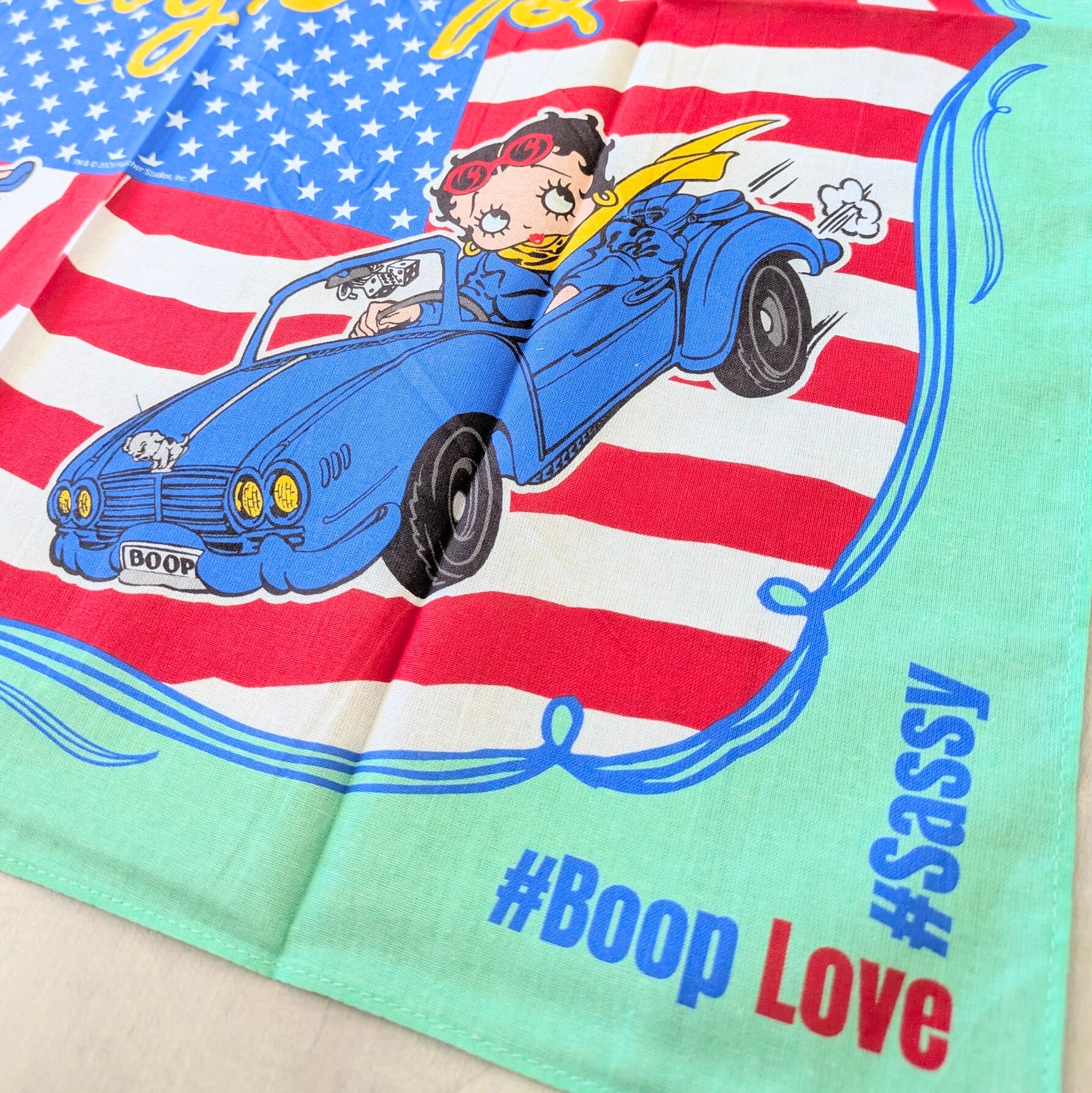【 Betty Boop( ベティ・ブープ )】バンダナ / ランチクロス 〚アメリカン雑貨 アメトイ〛