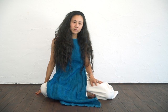 Indigo Dyed Linen Top