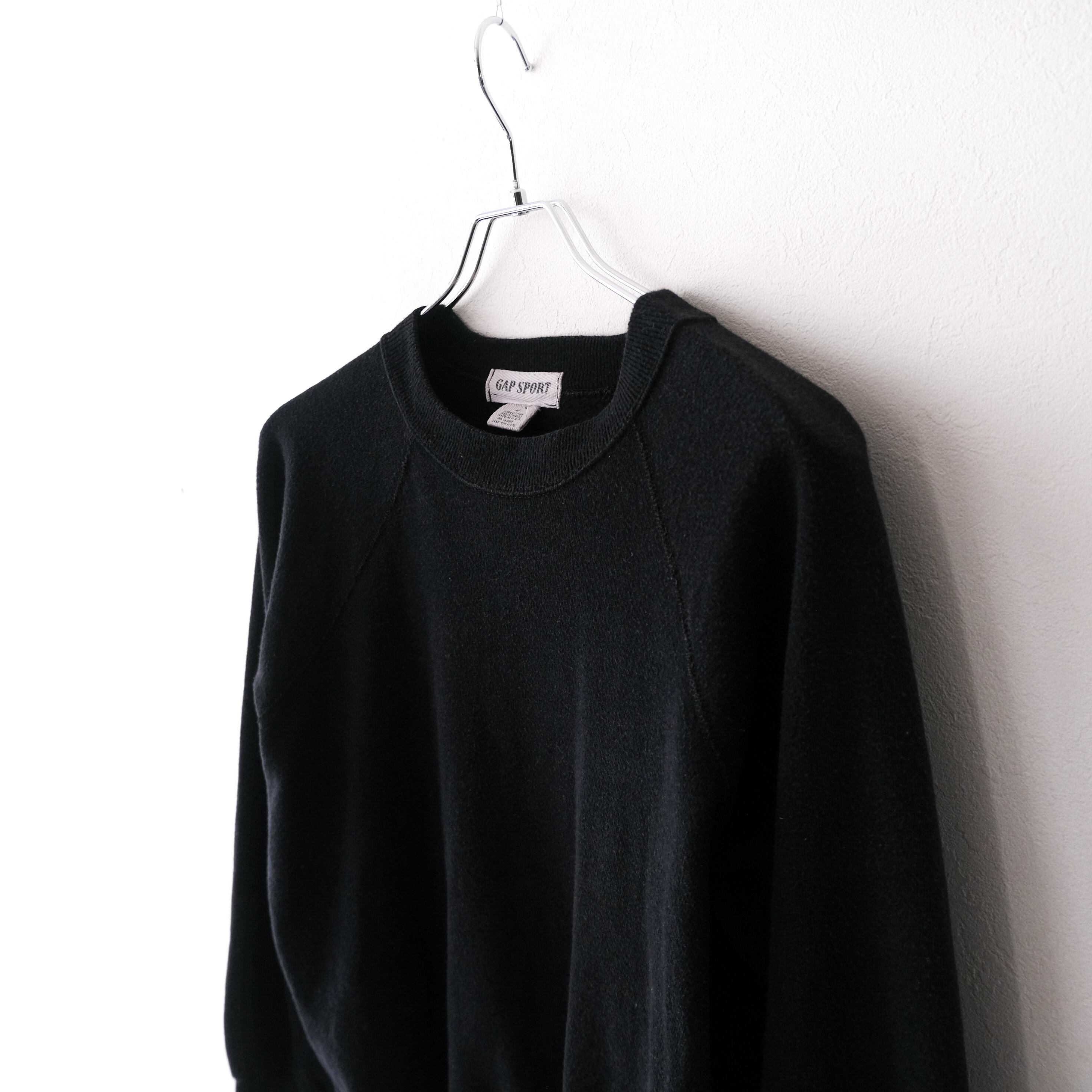 USA製 90s OLD GAP ラグラン無地スウェット 前V オールドギャップ USA 
